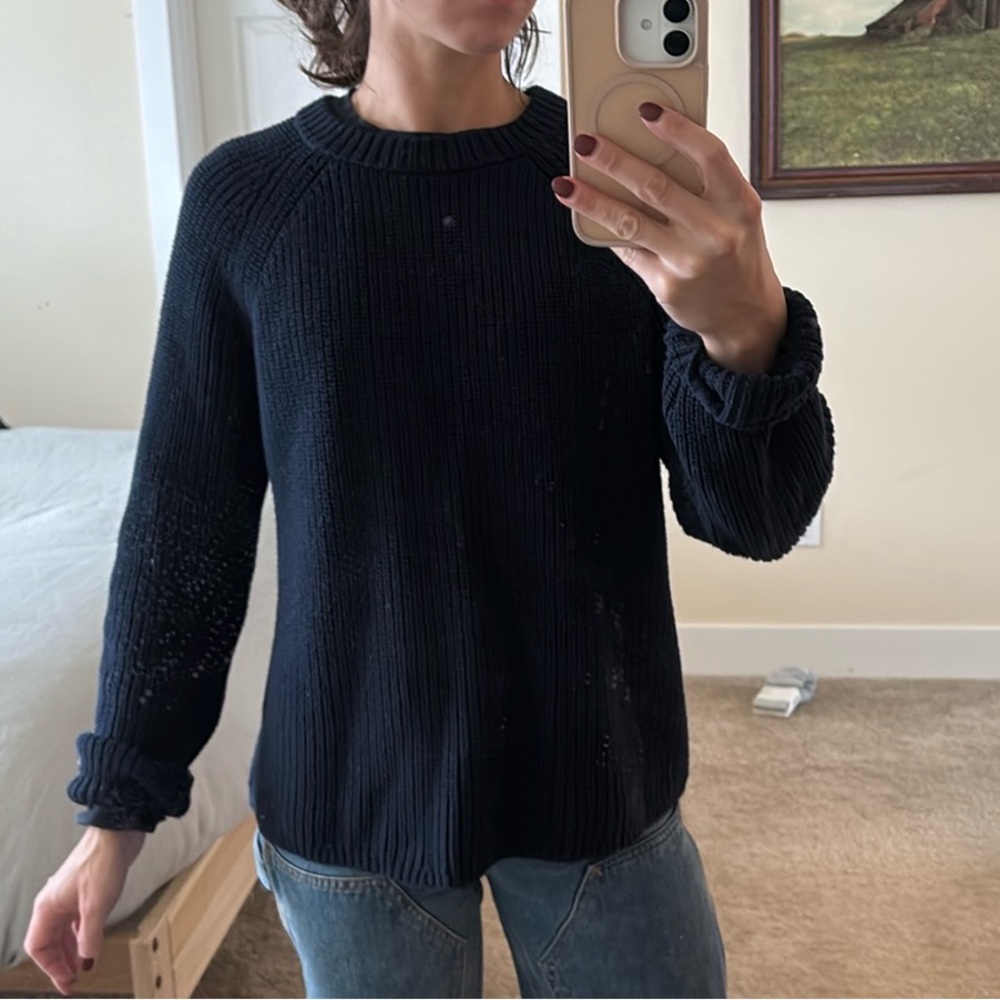 JENNI KAYNE Cotton Fisherman Sweater